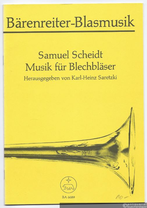  - Musik für Blechbläser. Sätze für drei bis acht Stimmen (= Bärenreiter-Blasmusik). BA 6689.