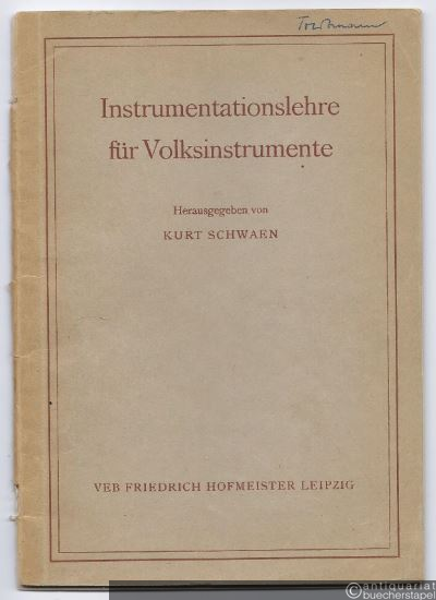  - Instrumentationslehre für Volksinstrumente.