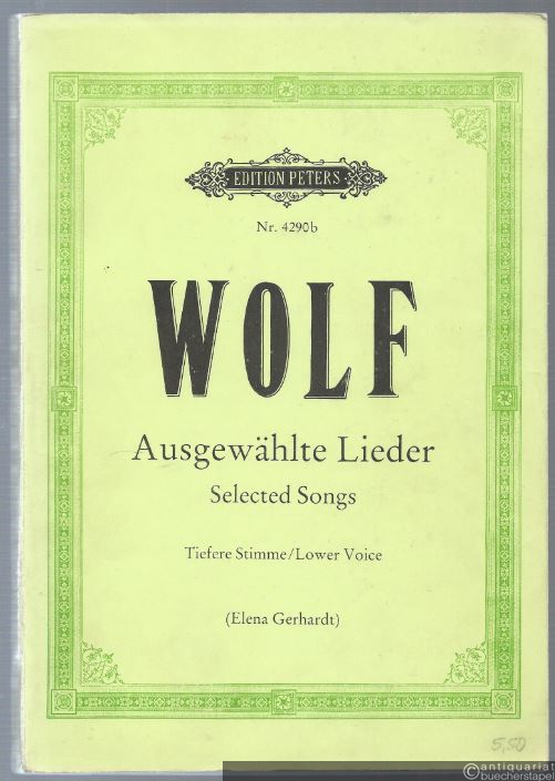  - 51 Ausgewählte Lieder (Deutsch / Englisch). Ausgabe für Tiefere Stimme (= Edition Peters Nr. 4290b).
