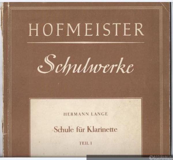  - Schule für Klarinette, Teil 1 (= Hofmeister 8012).