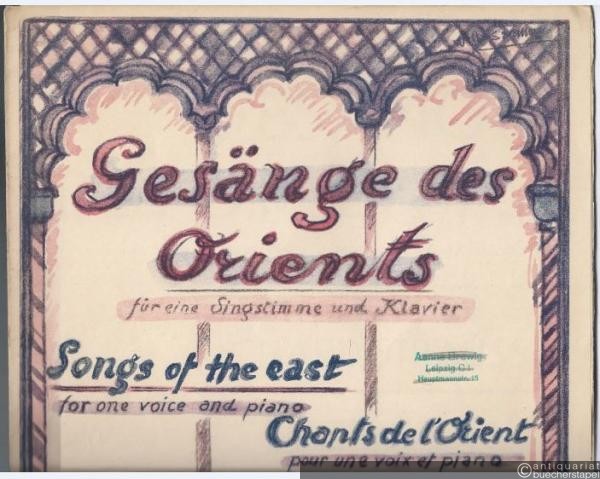  - Huldigung / Homage / Hommage, Op. 77 No. 5 (= Gesänge des Orients für eine Singstimme und Klavier). Sopran.