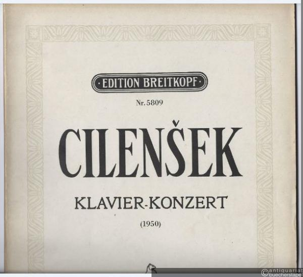  - Konzert für Klavier und Orchester (1950) (= Edition Breitkopf, Nr. 5809). Ausgabe für zwei Klaviere.