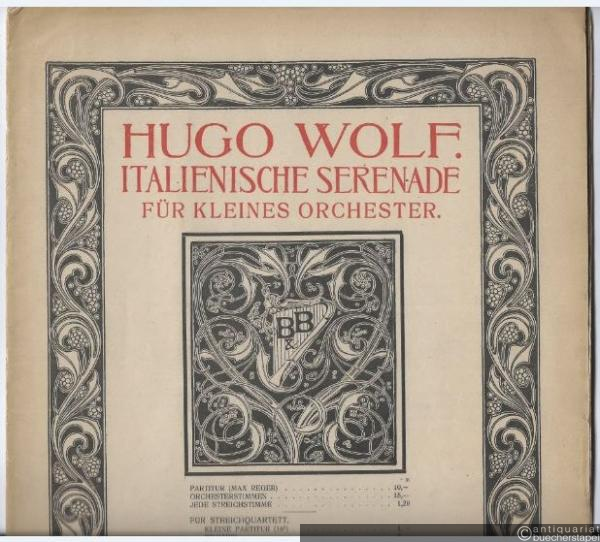  - Italienische Serenade für Kleines Orchester. Für Klavier.