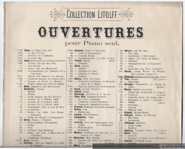  - Orpheus in der Unterwelt (Orphée aux Enfers) (= Collection Litolff. Ouvertures pour Piano seul, Nr. 148).