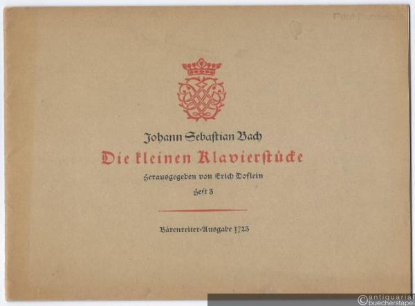  - Die kleinen Klavierstücke, Heft 3 (= Bärenreiter-Ausgabe 1723).