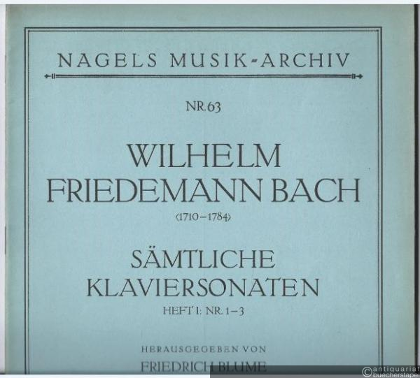  - Sämtliche Klaviersonaten, Heft 1: Nr. 1-3 (= Nagels Musik-Archiv, Nr. 63).