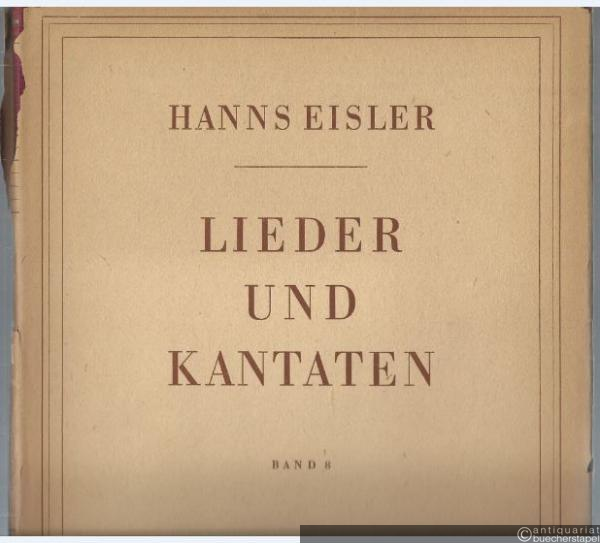  - Lieder und Kantaten, Band 8.