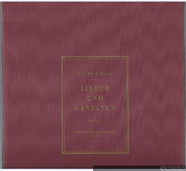  - Lieder und Kantaten, Band 1.