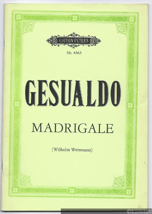  - 8 Madrigale für fünfstimmigen Chor (= Edition Peters, Nr. 4363).