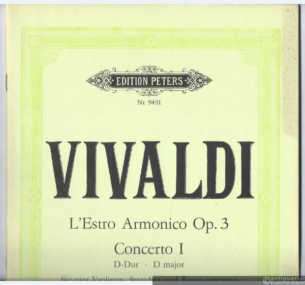  - Concerto I D-Dur für vier Violinen, Streicher und Basso continuo. RV 549 / P 146 (= Edition Peters, Nr. 9451). Partitur.