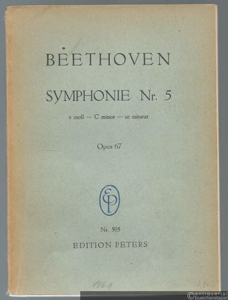  - Symphonie Nr. 5 c-Moll Op. 67 (= Edition Peters Nr. 505). Taschenpartitur.
