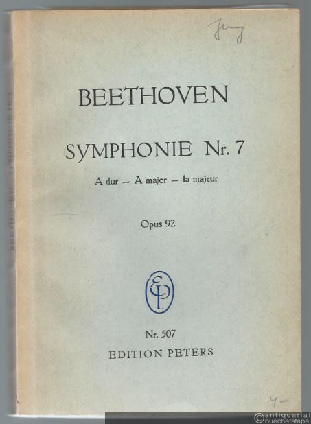  - Symphonie Nr. 7 A-Dur Op. 92 (= Edition Peters Nr. 507). Taschenpartitur.