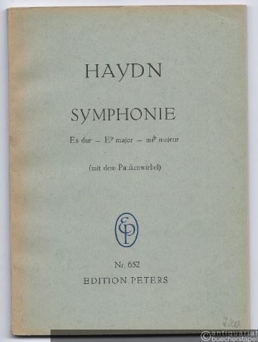  - Symphonie Es-Dur - Eb major - mib majeur (mit dem Paukenwirbel) (= Edition Peters, Nr. 652). Studienpartitur.