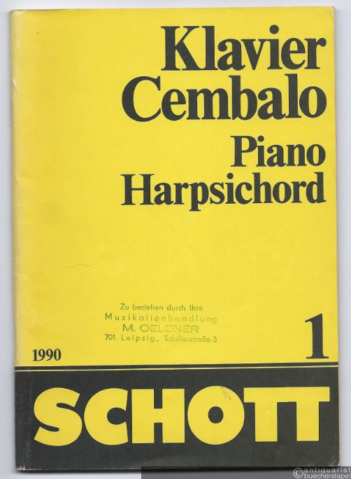  - Klavier. Cembalo / Piano. Harpsichord. 1990 / 1.