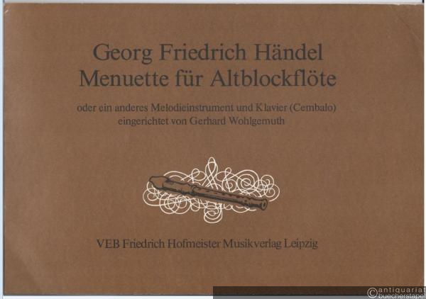  - Menuette für Altblockflöte oder ein anderes Melodieinstrument und Klavier (Cembalo). Partitur und 1 Stimme.