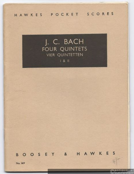  - Four Quintets for 2 Clarinets, 2 Horns and Bassoon / Vier Quintette für 2 Klarinetten, 2 Hörner und Fagott I & II (= Hawkes Pocket Scores, No. 269).
