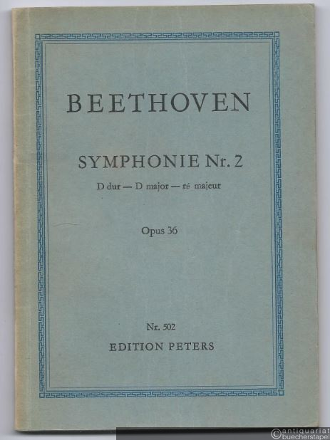  - Symphonie Nr. 2 D-Dur Op. 36 (= Edition Peters Nr. 502). Taschenpartitur.