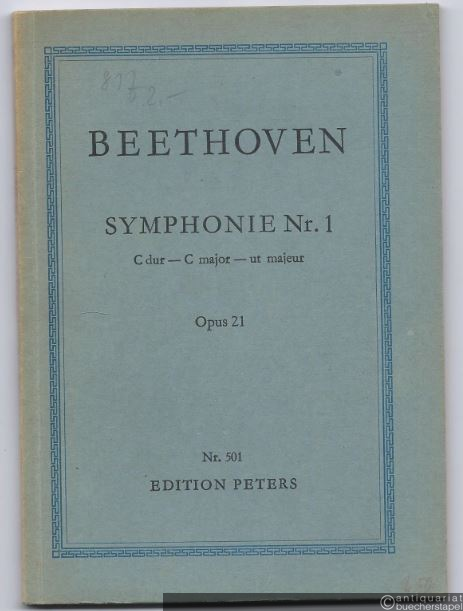 - Symphonie Nr. 1 C-Dur Op. 21 (= Edition Peters Nr. 501). Taschenpartitur.