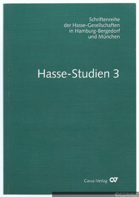  - Hasse-Studien 3 (= Schriftenreihe der Hasse-Gesellschaften in Hamburg-Bergedorf und München).