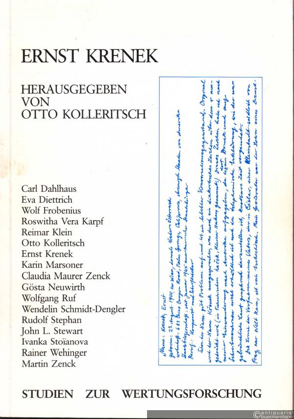  - Ernst Krenek (= Studien zur Wertungsforschung, Bd. 15).