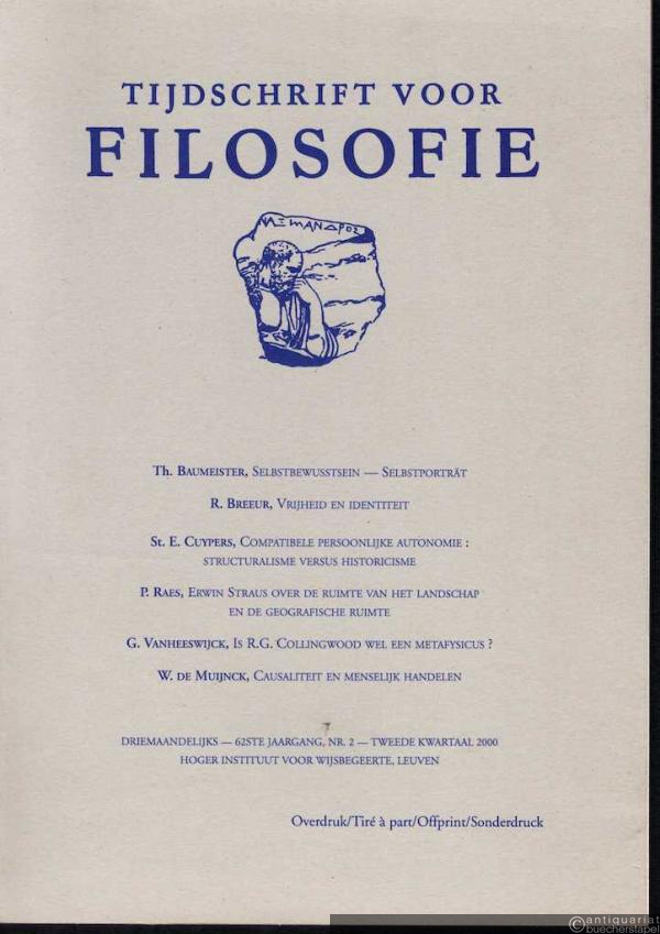  - Selbstbewusstsein. Selbstporträt (= Sonderdruck aus: Tijdschrift voor Filosofie, Nr. 62).