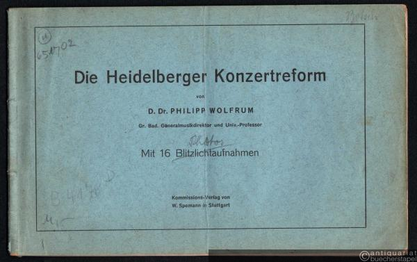  - Die Heidelberger Konzertreform in 16 Blitzlicht-Naturaufnahmen zum Besten des Stuttgarter "Deutschen Symphoniehauses".