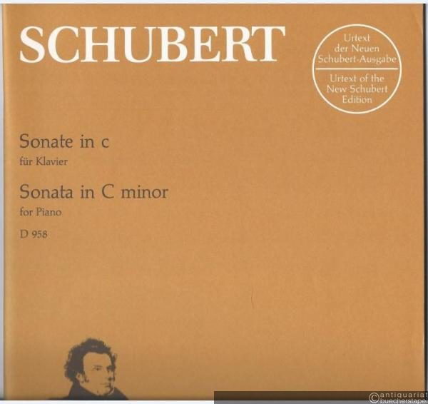  - Klaviersonate c-Moll D 958 [Zusätzlich zum Haupttext enthält diese Edition auch alle spielbaren Entwürfe zu den einzelnen Sätzen dieses Werkes] (= Urtext der Neuen Schubert-Ausgabe, BA 5632).