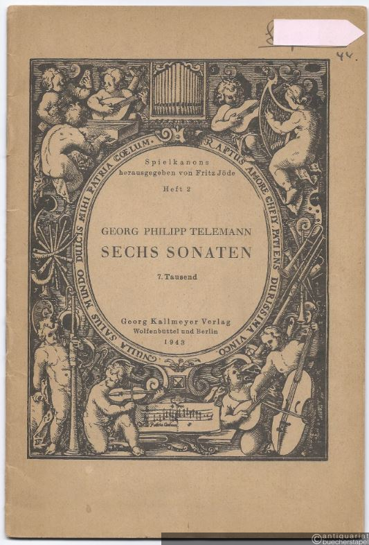  - Sechs Sonaten (= Spielkanons, hrsg. v. Fritz Jöde, Heft 2).