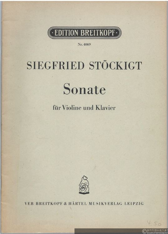  - Sonate für Violine und Klavier (= Edition Breitkopf, Nr. 4069).