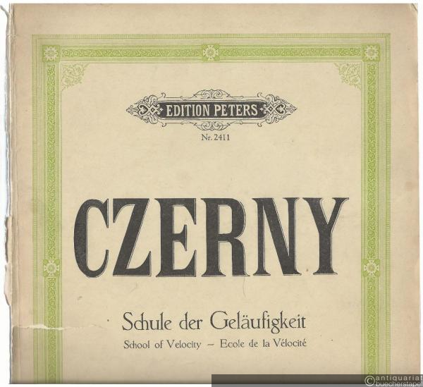  - Schule der Geläufigkeit / Ecole de la Velocite / School of Velocity Opus 299 (= Edition Peters, Nr. 2411).