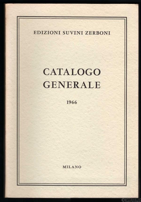  - Catalogo Generale. Catalogo di musica strumentale, da camera, corale, orchestrale e operistica.