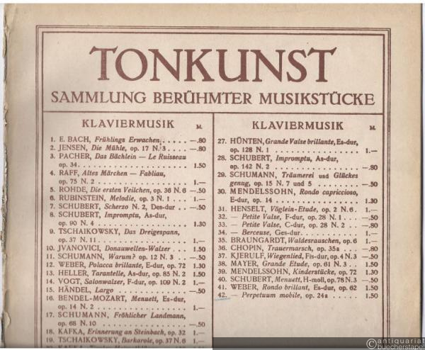  - Perpetuum mobile, Op. 24a. Rondo (= Tonkunst. Sammlung berühmter Musikstücke, Klaviermusik, 42). Original-Ausgabe.