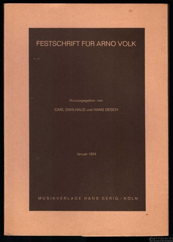  - Festschrift für Arno Volk.