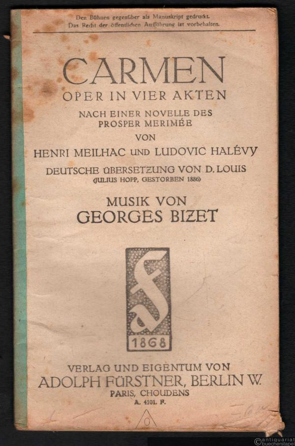  - Carmen. Oper in vier Akten [Textbuch].