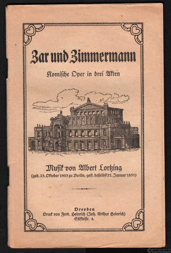  - Zar und Zimmermann [Textbuch].
