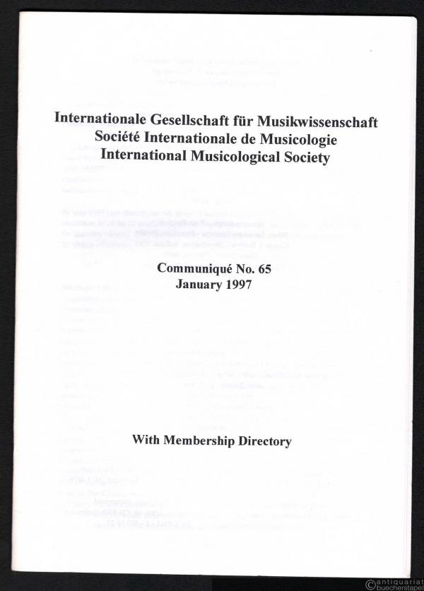  - Communiqué No. 65. January 1997.