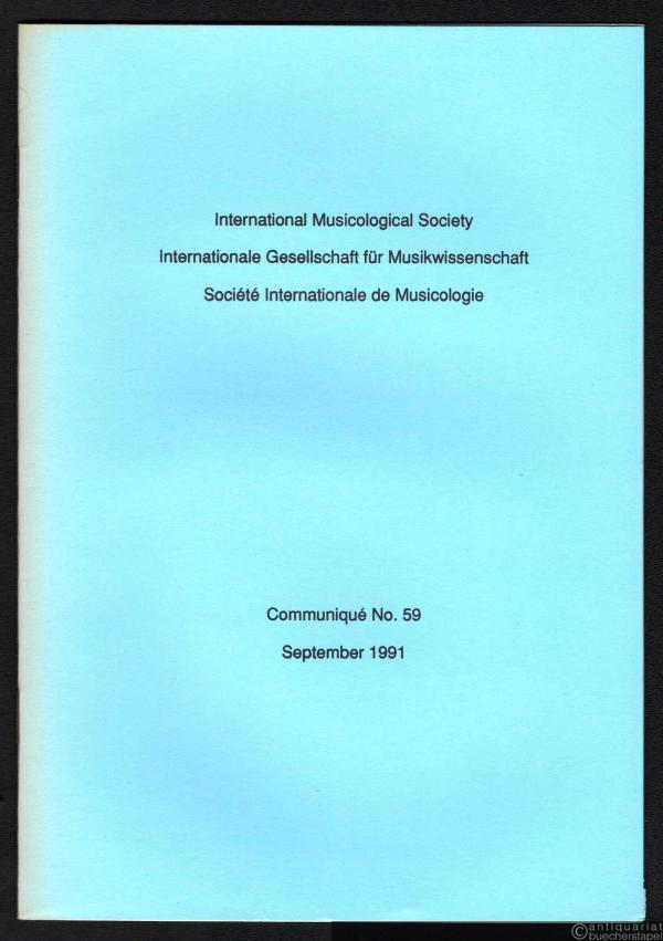  - Communiqué No. 59. January 1991.