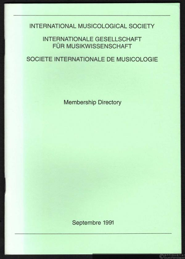  - Membership Directory. Septembre 1991.