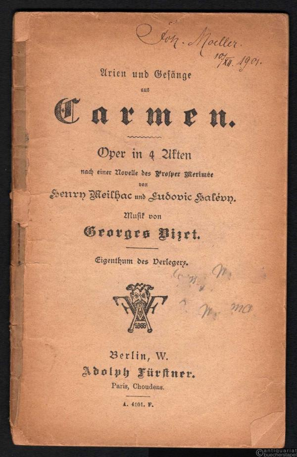  - Arien und Gesänge aus Carmen.