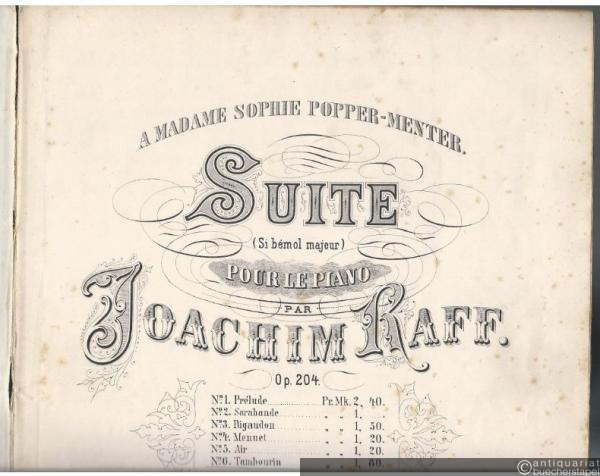  - Suite (Si bemol majeur) pour le Piano par Joachim Raff Op. 204, No. 6: Tambourin.