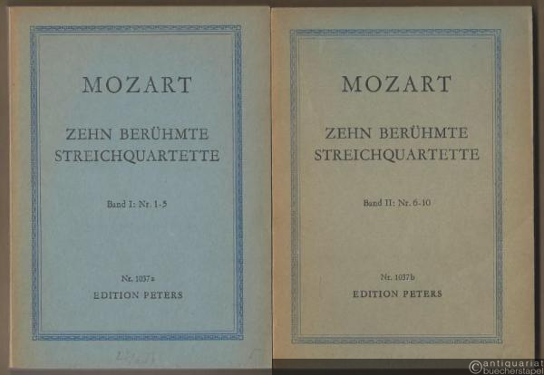  - Zehn berühmte Streichquartette. Band I: Nr. 1-5. Band II: Nr. 6-10 (= Edition Peters, Nr. 1037a u. 1037b). Taschenpartituren.