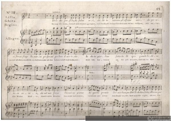  - Terzetto: Dirò che perfida che falsa sei (= [Una cosa rara], No. 12). [Klavierauszug].