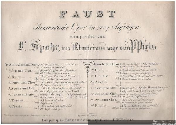  - Duett: Folg´ dem Freunde mit Vertrauen / Segui, o cara, i passi miei (= Faust. Romantische Oper in zwey Aufzügen componirt von L. Spohr, im Klavierauszuge von P. Pixis, No. 3).