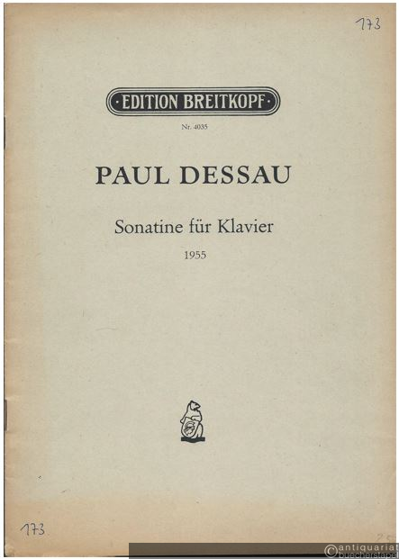  - Sonatine für Klavier (1955) (= Edition Breitkopf, Nr. 4035).