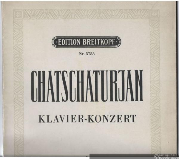  - Konzert für Klavier und Orchester (1936) (= Edition Breitkopf, Nr. 5755). Ausgabe für zwei Klaviere.