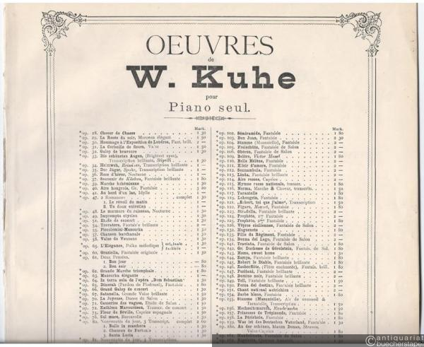  - Home, sweet home, Op. 143 (= Oeuvres de W. Kuhe pour piano seul).