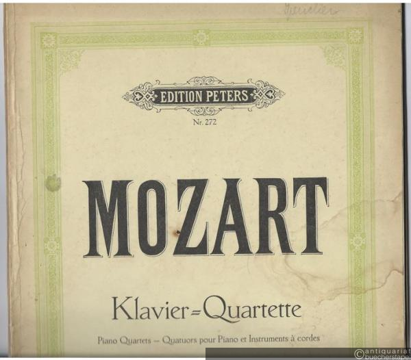  - Quartette für Klavier, Violine, Viola und Violoncello (= Edition Peters, Nr. 272).