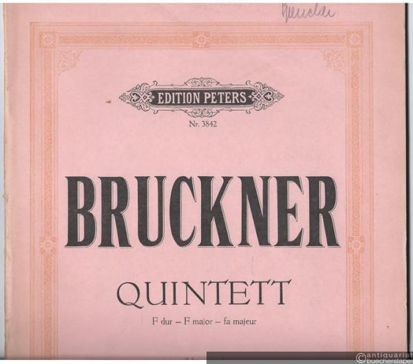  - Quintett F-Dur für 2 Violinen, 2 Violen und Violoncello (= Edition Peters, Nr. 3842). Stimmen.