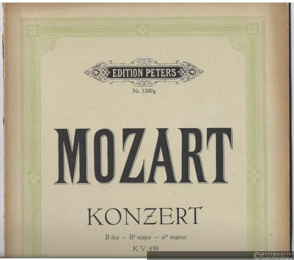 - Konzert B-Dur (KV 450) / Konzert für Klavier und Orchester (= Edition Peters, Nr. 3309g). Ausgabe für zwei Klaviere.