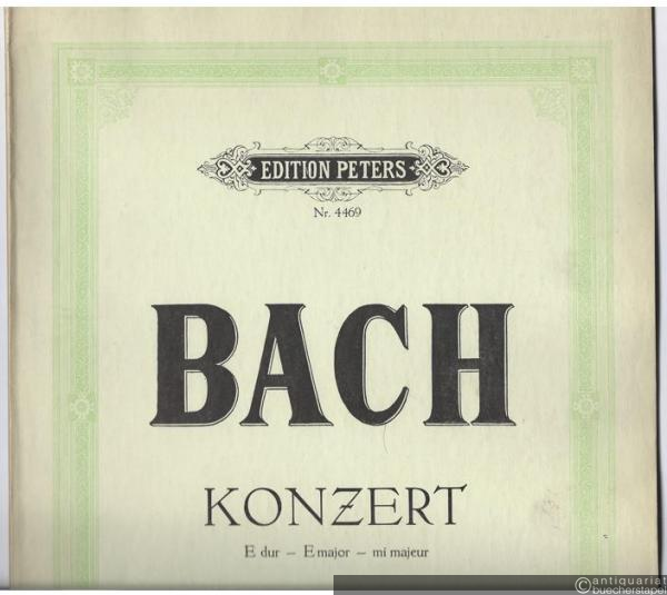  - Konzert E-Dur für Cembalo (Klavier) und Streichorchester [BWV 1053] (= Edition Peters, Nr. 4469). Ausgabe für zwei Klaviere.